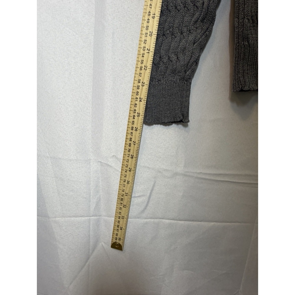 Daniel Cremieux Cotton Cable Knit  Sweater Men's Grey  Size‎ L Grandpa Core - Picture 11 of 12